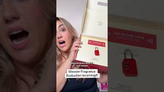 YOU NEED A PASSCODE TO OPEN THIS PR PACKAGE 😳 #makeupshorts #glossier #fragrance #prunboxing