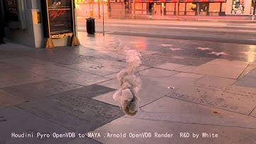 Houdini pyro VDB to Maya Arnold