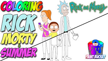 Rick and Morty Coloring Page – Cartoon Network Coloring Book for Kids to Learn Colors
