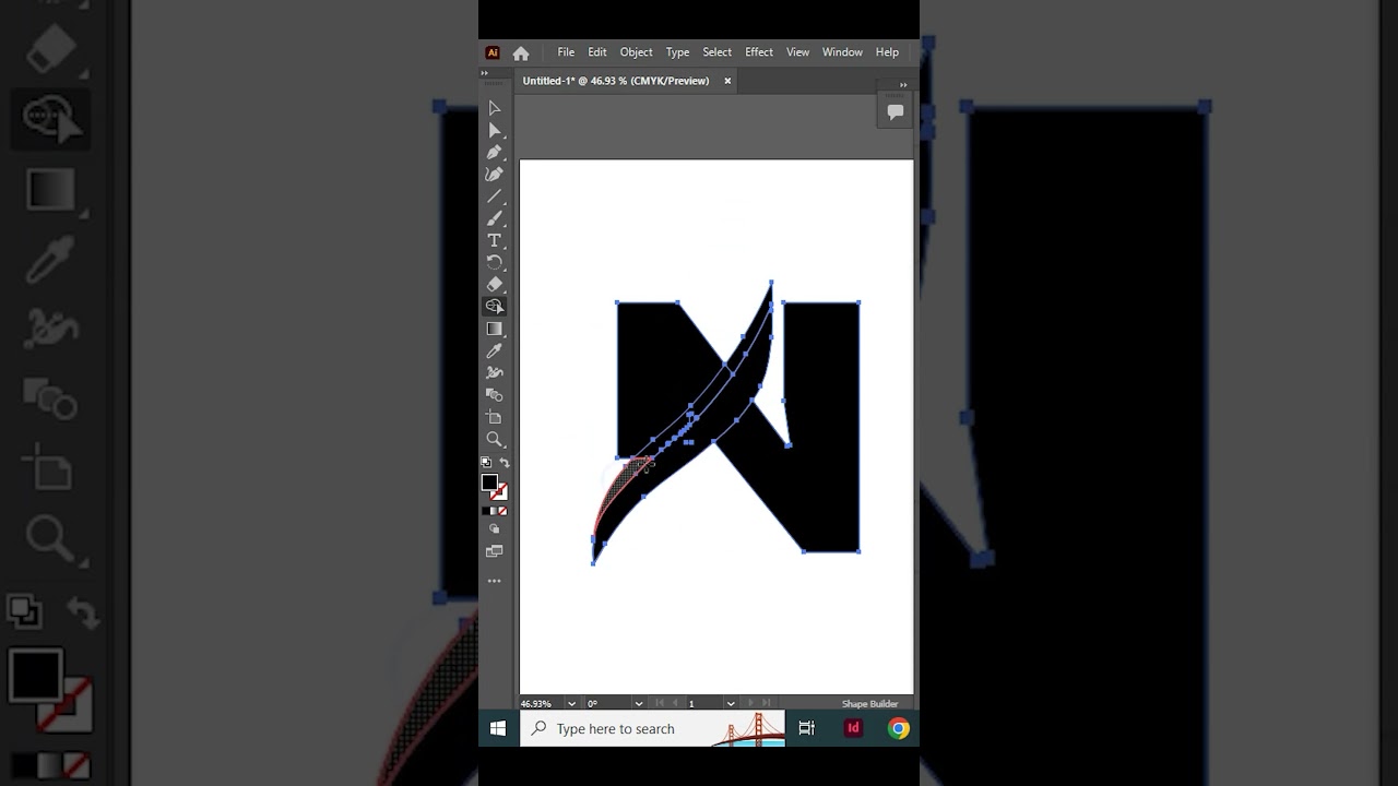 N LOGO DESIGN IN ADOBE ILLUSTRATOR  