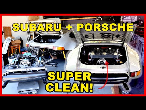 Subaru Flat 6 SUPER CLEAN Install Into Vintage Porsche 911 | Grey Ghost Subie Swap Ep. 7