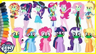 Mewarnai Gambar MY LITTLE PONY WEAR MASK COLORING PAGE Wash Your Hands Covid 19 Awareness