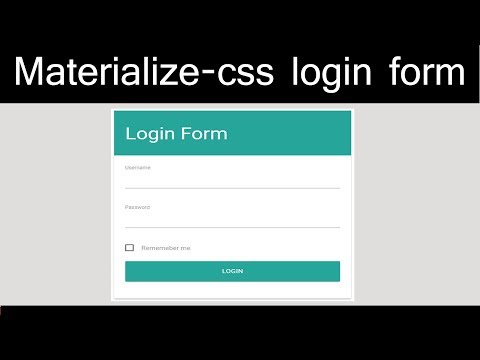 Materialize Css - responsive login form