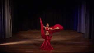 Khalida Belly Dance - Double Fans Silk Fan Veil Bellydance Fusion Performance - Dance4Children Show