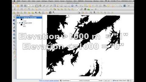 Elevation mask using QGIS
