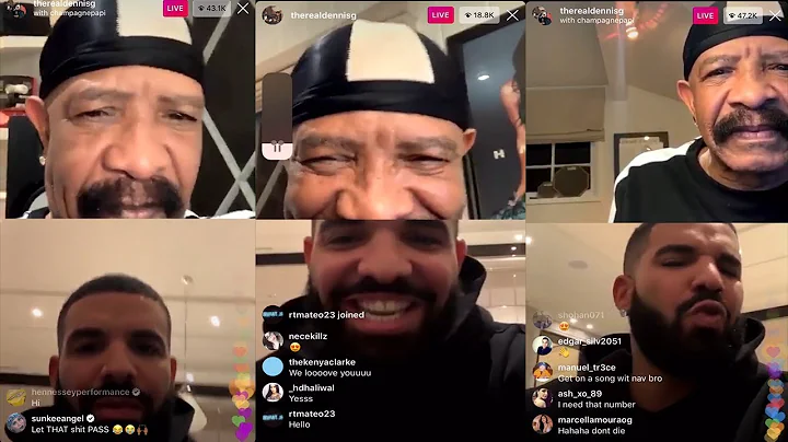Drake Instagram Live with His Dad Dennis Graham | ...