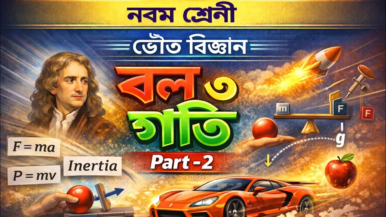Class 9 physical science, chapter - 2 ( বল ও গতি ) part- 2