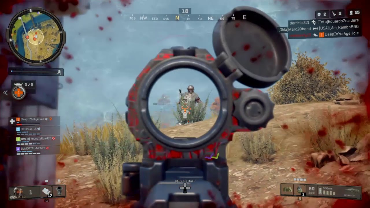 Blackout squad wipe with 1 health