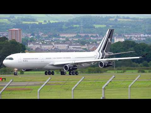 [4K] GOLF CHARTER | AirX Charter A340-300 Takeoff at Glasgow Airport 2026