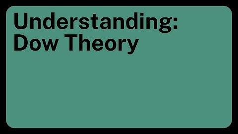 Understanding: Dow Theory
