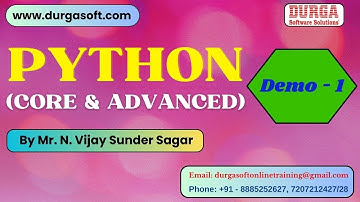 PYTHON tutorials || Demo - 1 || by Mr. N. Vijay Sunder Sagar On 07-07-2025 @10PM IST