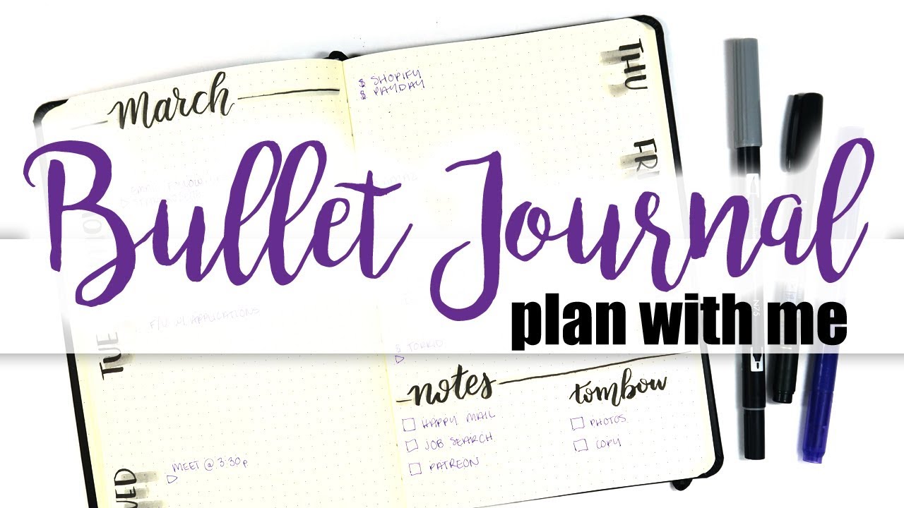 BULLET JOURNAL // Real-time Plan With Me // MAR 12-18, 2018
