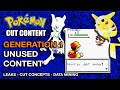 The Unused Content of Pokemon Red/Blue/Yellow | Pokemon Cut Content