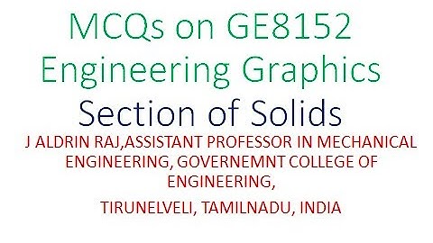 MCQs on Section of Solids