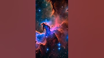 Space Travel To Watch Ice And Fire Nebula In Deep Space (4K Lofi Shorts Version)  #spaceart