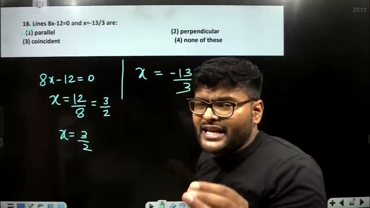 Lines 8x 12 0 And X 13 3 Are 1 Parallel 2 Perpendicular 3 lines-8x-12-0-and-x-13-3-are-1-parallel-2-perpendicular-3