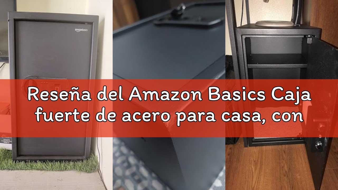 Reseña del Amazon Basics Caja fuerte de acero para casa, con huella dactilar biométrico, protege doc
