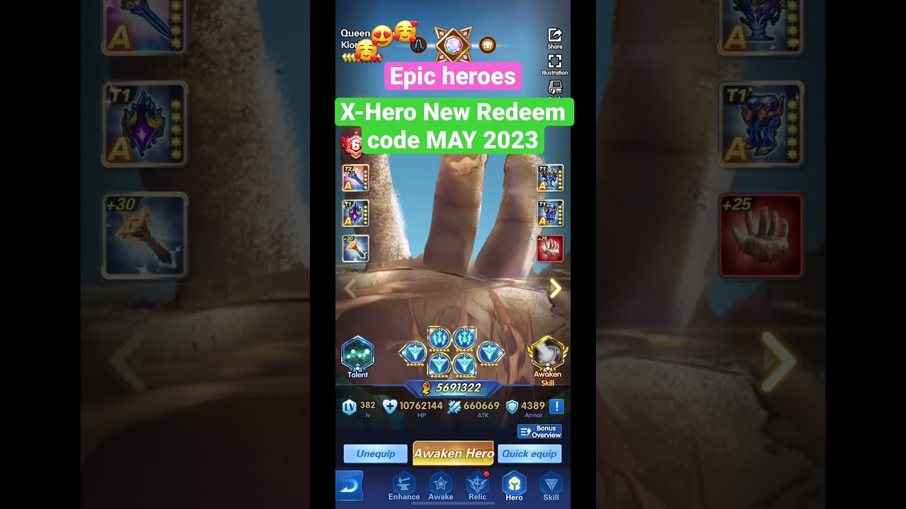 X hero free redeem code 2023 terbaru epic heroes game best damage x-hero 