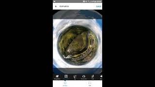 Making a panoramic photo animation using the free THETA+ app  (android and ios) screenshot 4