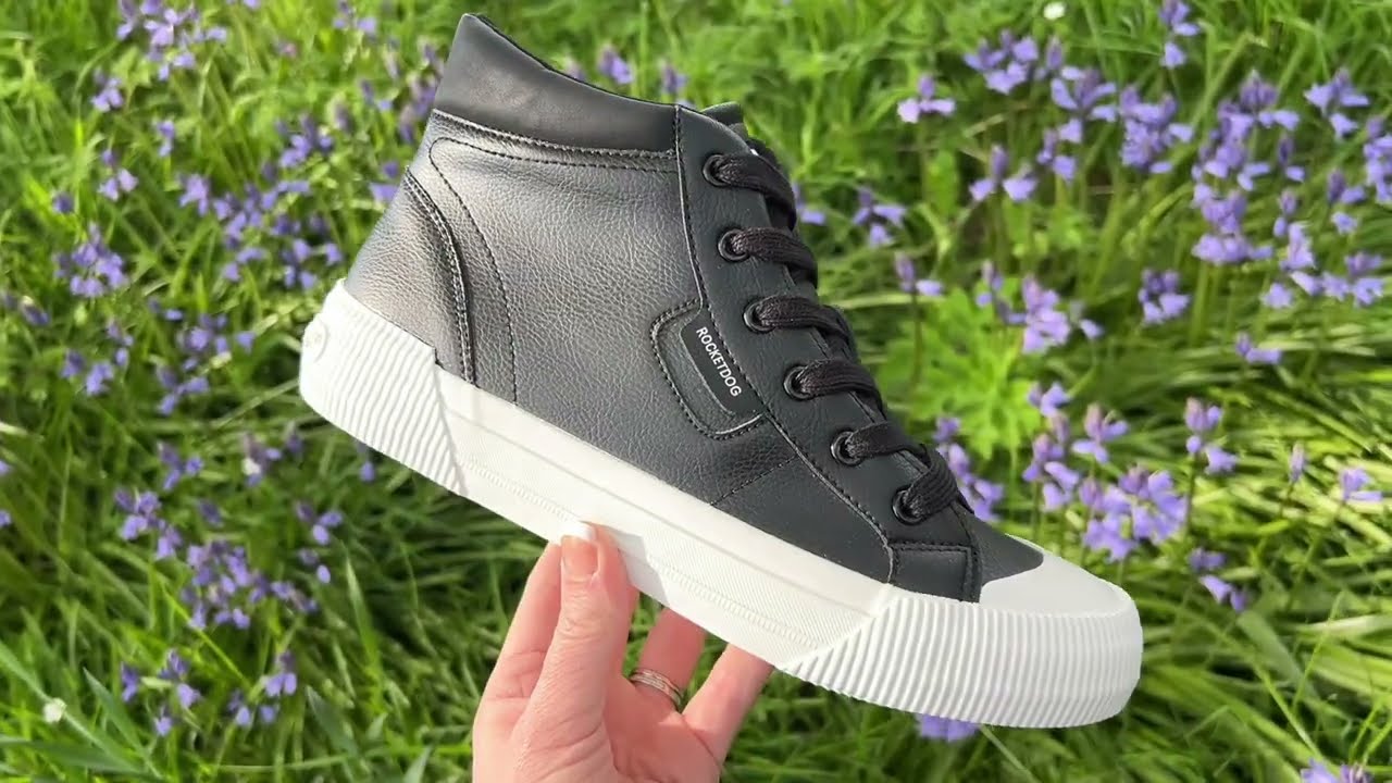 Rocket Dog Womens Classic Black High Tops Ladies Plush Foam Boot Trainers