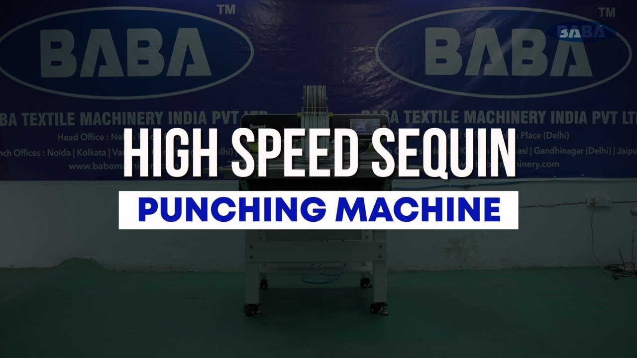 BABA High Speed Sequin Punching Machine | Hotfix Spangle - YouTube