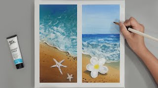 Easy Art - Acrylic Painting Tutorial - Ocean Sunset
