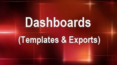 MicroStrategy - Dashboards (Templates & Exports) - Online Training Video by MicroRooster