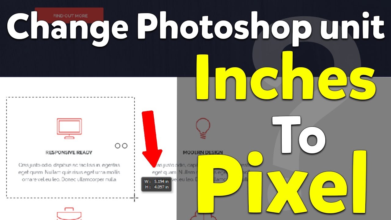 Change Photoshop Unit | how to change Inches to pixel in photoshop