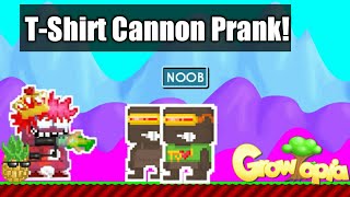 T-shirt cannon prank! ngakak ...