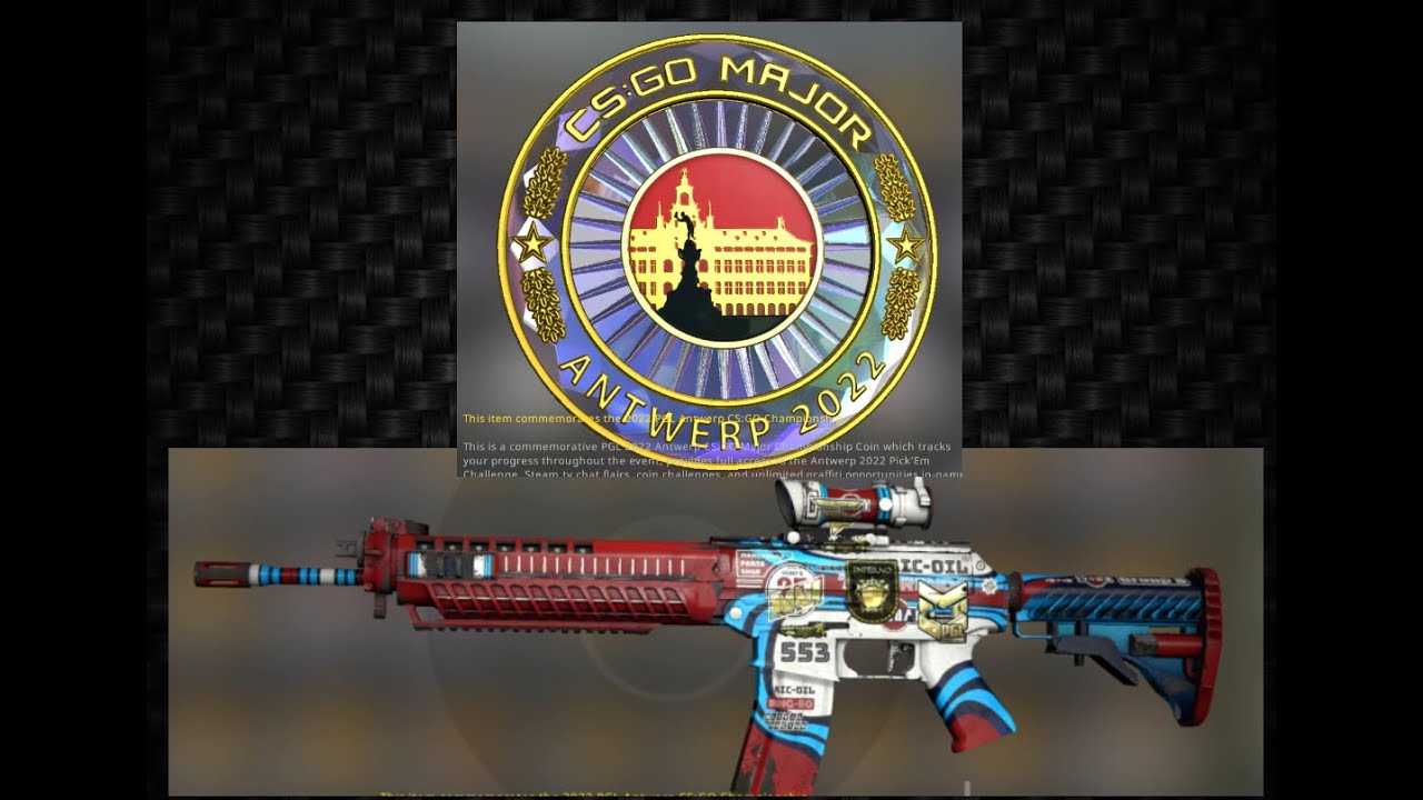 CSGO PGL Major 2022 Diamond coin and Souvenir SG 553 | Integrale Unlocked