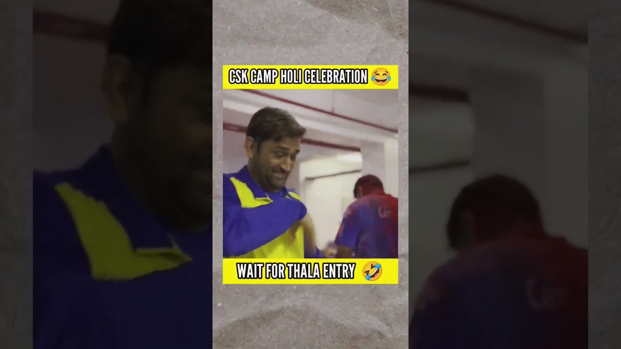 Thala Dhoni Reaction 🤣 CSK Holi Celebration At Practice Session 2023 😂