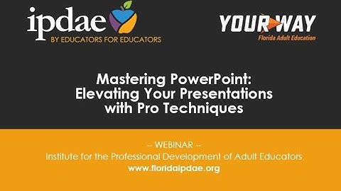 Mastering PowerPoint: Elevating Your Presentations with Pro Techniques (Webinar)