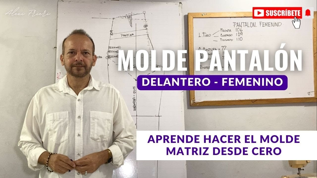 Molde de Pantalón delantero femenino. PASO A PASO