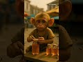 🙉 monkey emosonal milk given but not money 🤑 #ai #shorts #money #monkey #emotional #yt #shorts 🥹