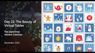 Celebrity The Dataverse Advent Calendar Day 22: Virtual Tables Net Worth
