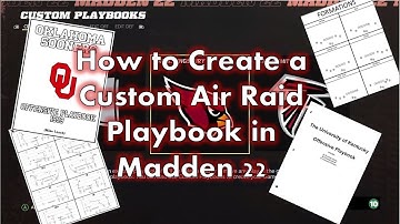 How to Create a Custom Air Raid Playbook in Madden 22 (Link to Audibles in Description)