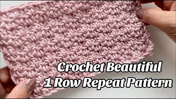 CROCHET PATTERN - 1 ROW ONLY! -Easy Step by step Tutorial for Blankets & More US Terms