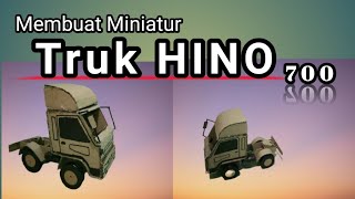 Membuat miniatur truk hino 700