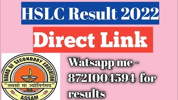 HSLC Result 2022|| Direct link||