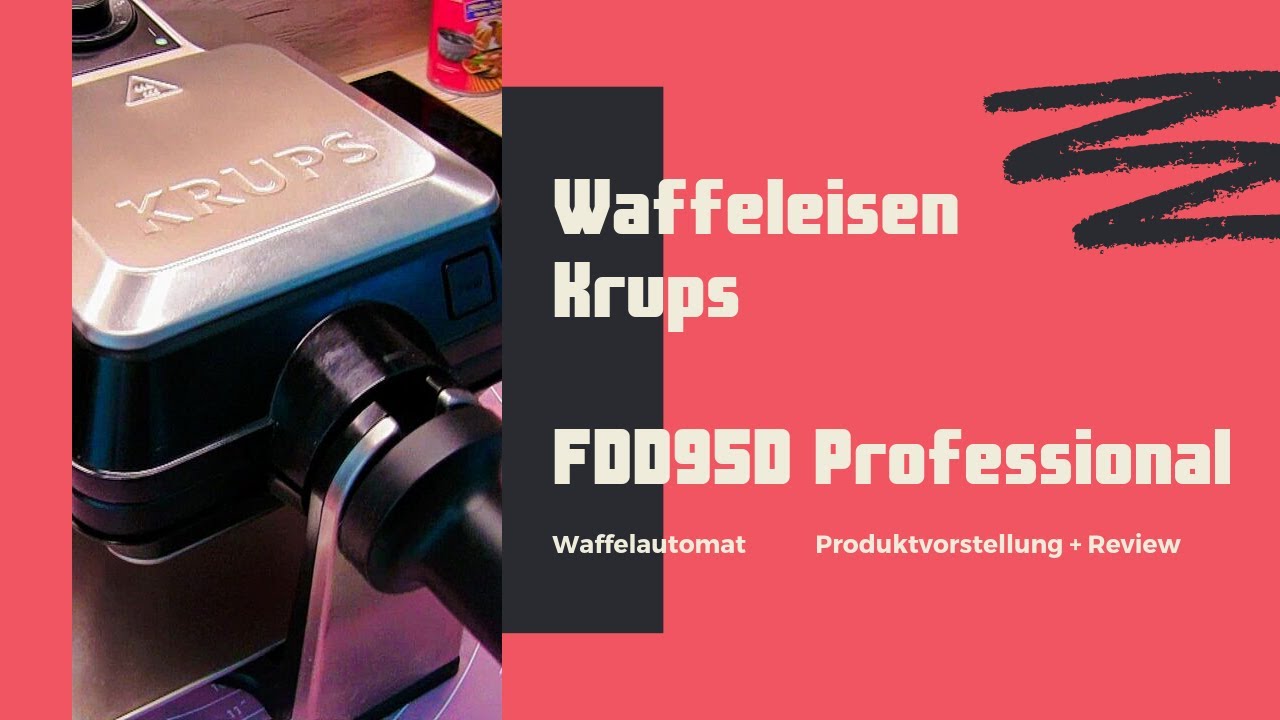 Waffeleisen KRUPS professional FDD9 | belgische Waffeln backen  Waffelautomat | Rezept - YouTube