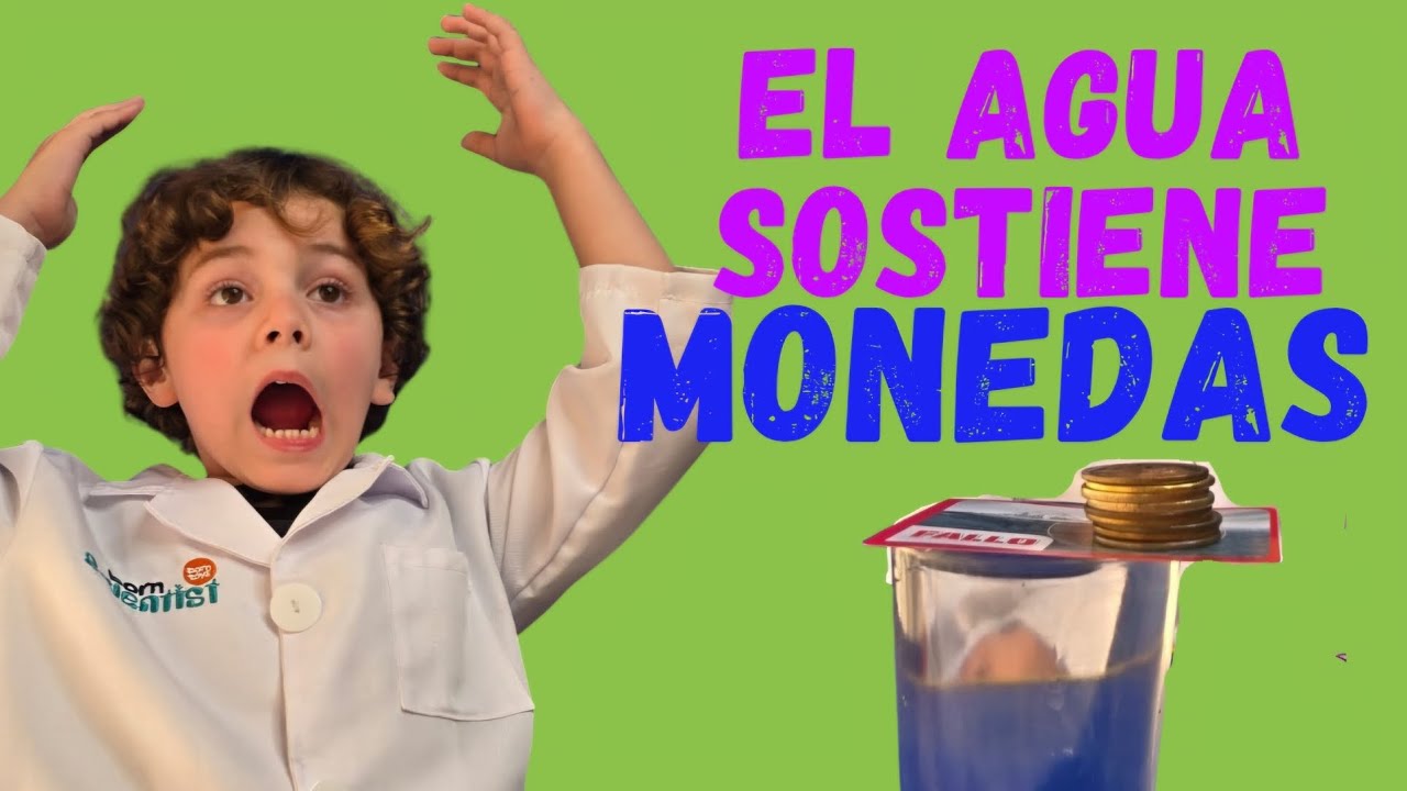 EXPERIMENTO ¡Vaso magico! El agua sostiene monedas experimento para