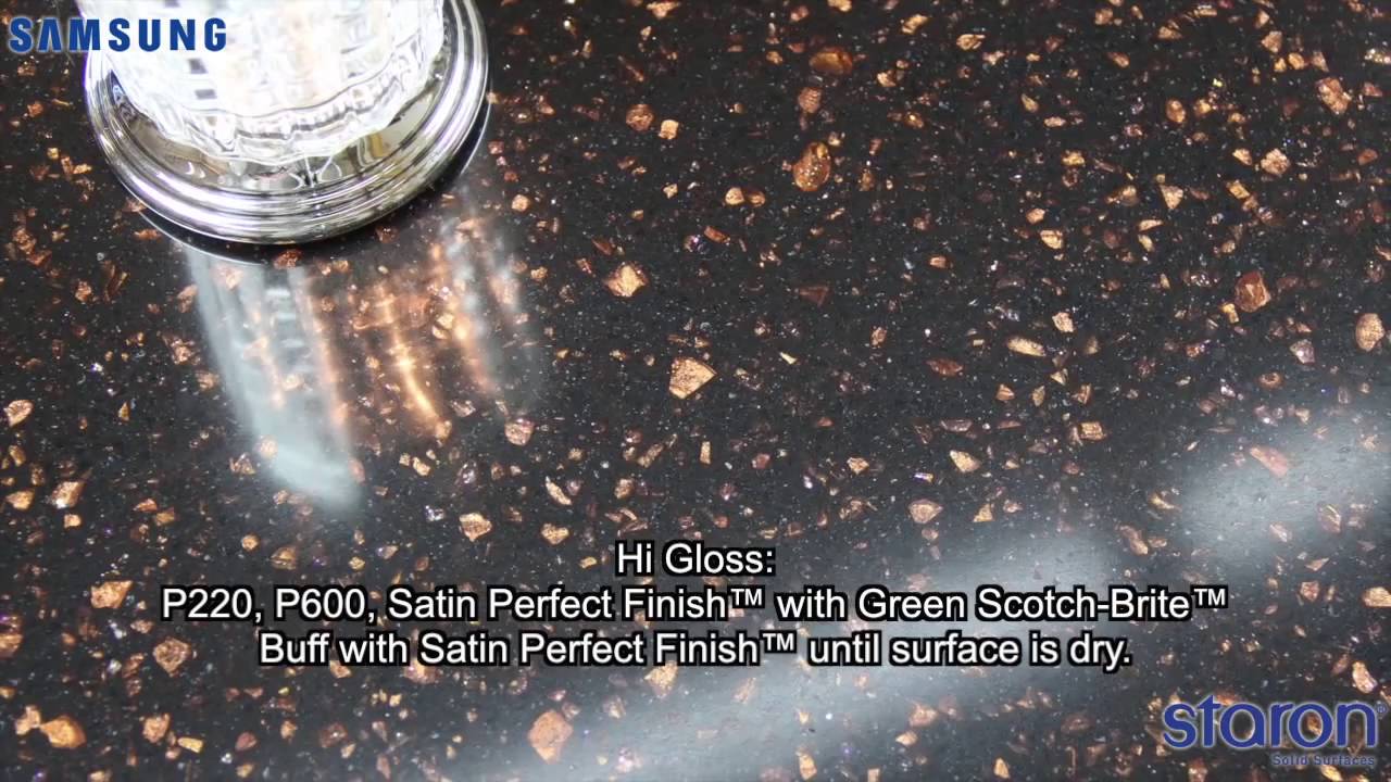 Samsung Staron Sanding and Polishing   Comparison