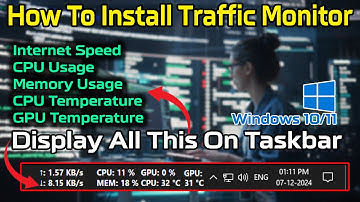 How to Install Traffic Monitor | Display Internet Speed on Taskbar in windows 10/11