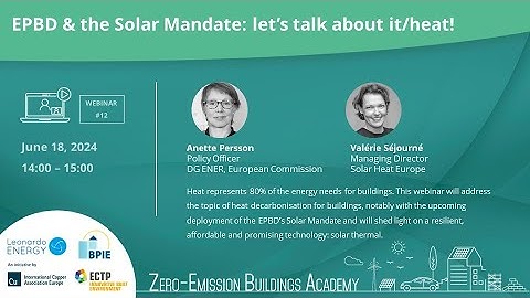EPBD & THE SOLAR MANDATE: LET’S TALK ABOUT IT/HEAT!