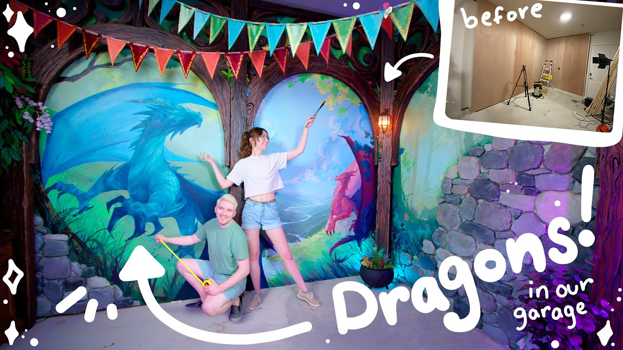 We built a medieval FANTASY studio in our garage!