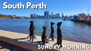 South Perth Walk 2026 — Mends Street to Foreshore & CBD Views (Sunday Morning, 4K)