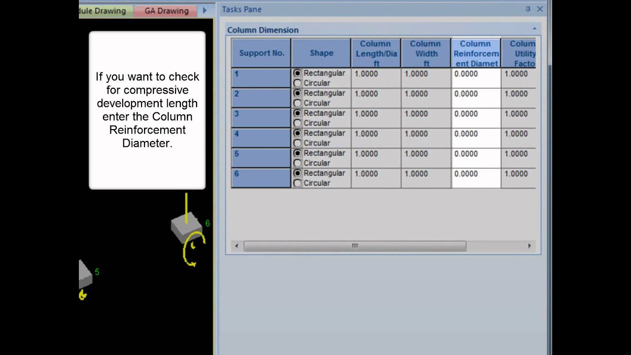 STAAD Foundation Adv 02 Column Position&Dimension, Pedestal & Anchor
