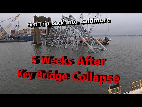 Baltimore Harbor 5 Weeks after Key Bridge Collapse