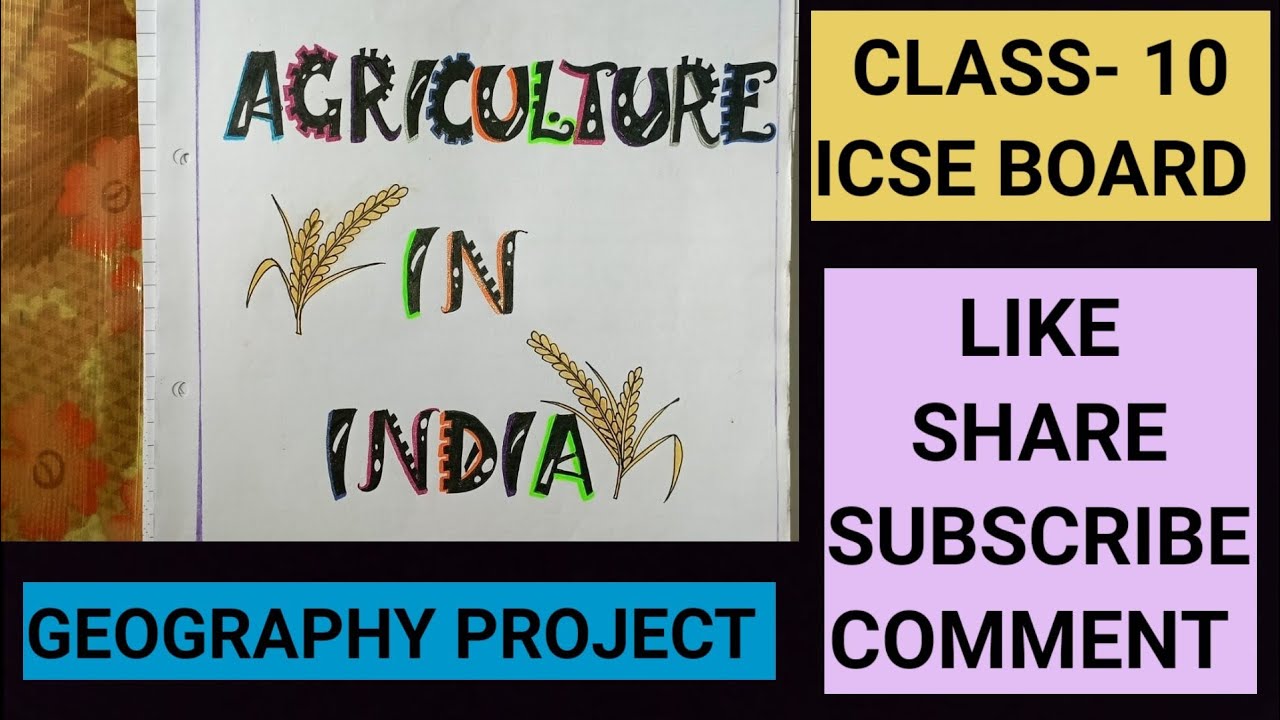 geography project icse board class 10 agriculture in India