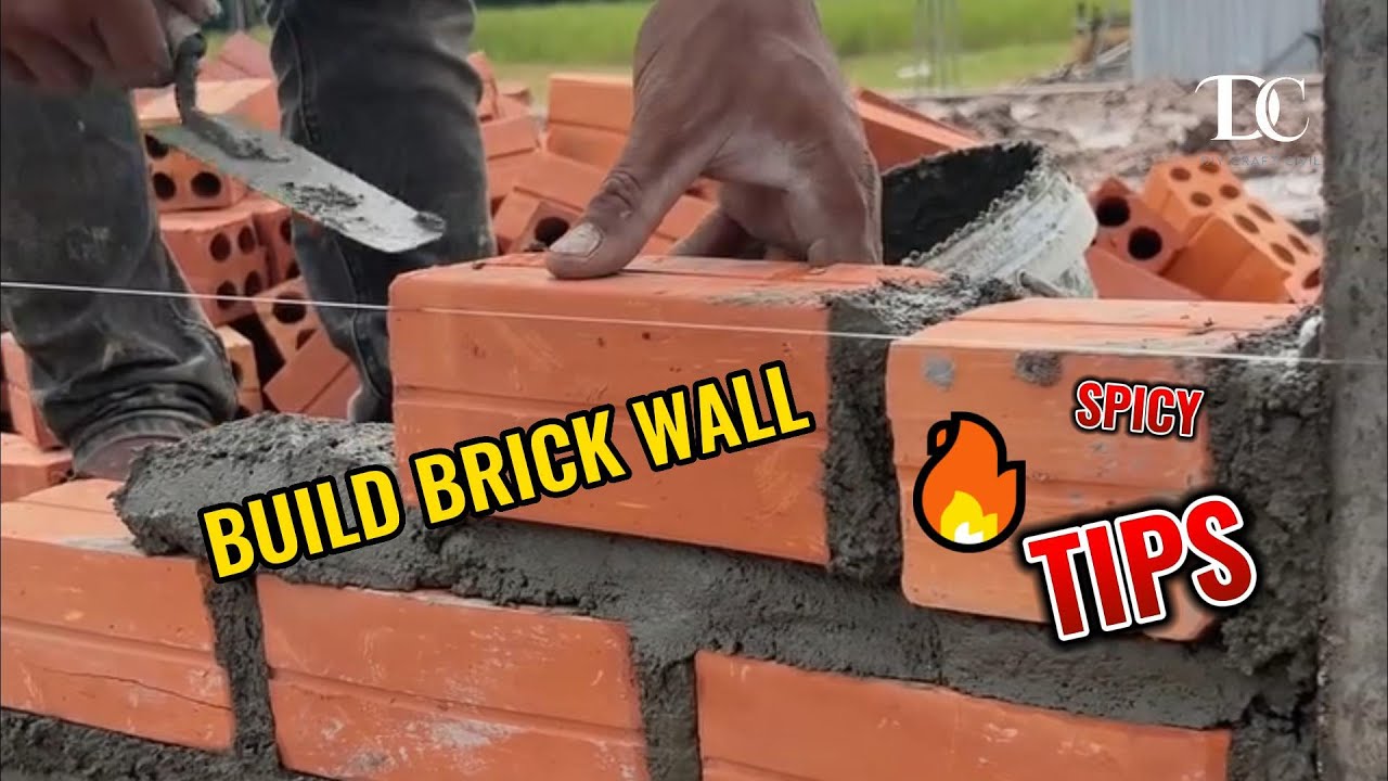 Start To Finish To Build Wall Bricks For Modern House - YouTube